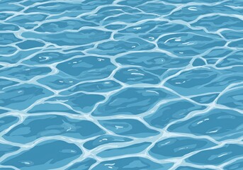 Obraz premium Water Surface Texture Ripples and Reflections Seamless Pattern