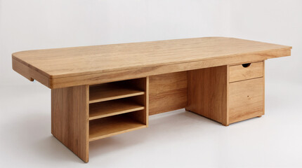 wooden office table isolated ,study table 