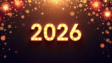 Radiant 2026: A Festive Celebration of the New Year with Golden Light