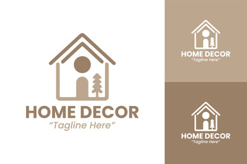 Minimalist and Elegant Home Decor Logos with Modern Style and Simple Design