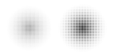 Halftone gradient. Dotted gradient, smooth dots spraying and halftones dot background seamless modern arts