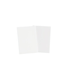 Blank white open folder displayed on a clean background for creative design or document presentation purposes