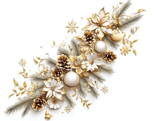 colorful gift boxes in green, red, and white wrapping with sparkling bows and ribbons, holiday decor with pine cones and ornaments, set on vivid green background with soft studio lighting 