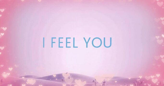 i feel you with stylish font and solid background