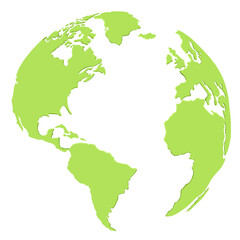 Fototapeta premium Cartoon planet Earth icon illustration isolated on transparent background. Earth day or environment conservation concept. Save green planet concept. 