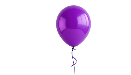 Vibrant Purple Balloon Floating Against a Plain Background Perfect for Celebrations and Events Photography