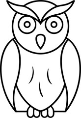 vector illustration of a cartoon owl