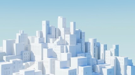 Abstract White Cityscape