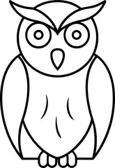 vector illustration of a cartoon owl