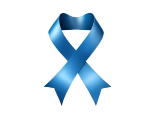 blue awareness ribbon, breast cancer awareness ribbon isolated on transparent background