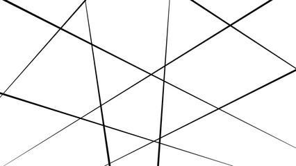 Abstract geometric pattern. Outline monochrome texture. Trendy random diagonal lines image. Random chaotic lines. 
