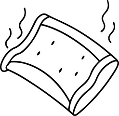 Outline of ceiling light fixture vector illustration, line art