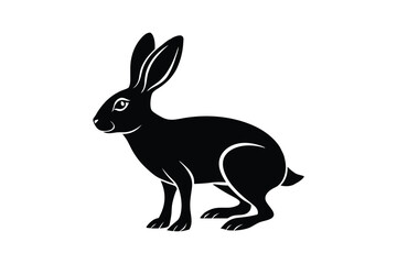 Obraz premium Wild hare in dynamic motion with rustic fur details lioncut art illustration