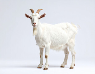 Obraz premium Realistic Goat Mockup for Eid al-Adha Celebration – Islamic Festive Animal Template for Qurban, Greeting Design, and Religious Holiday Decoration