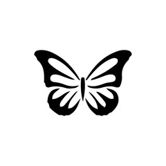 Simple Black Butterfly Silhouette