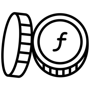 Guilder coin line icon