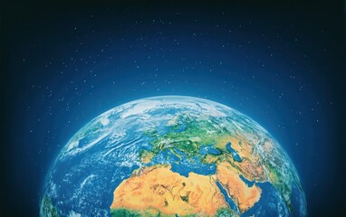 Earth from space, detailed view