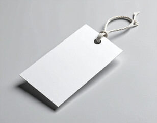 Blank Price Tag Label Isolated on White Background &ndash; Retail Sticker Mockup Template