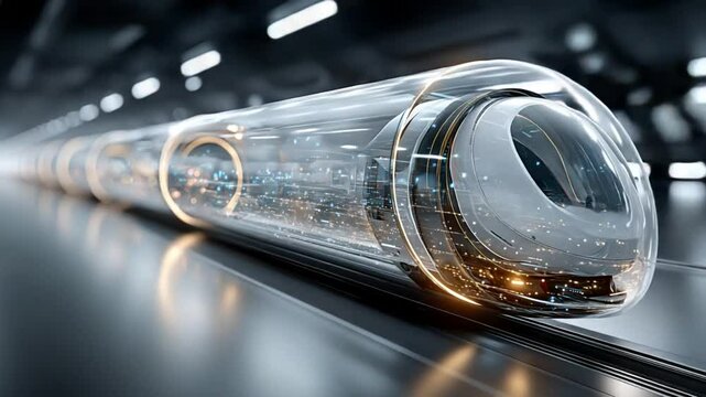 Futuristic High-Speed Train Concept in Motion, Next Generation Travel and Transport