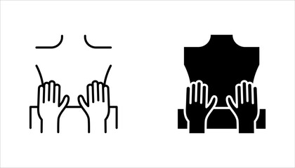 Massage line icon set. Relaxation, perfect for spa and massage service, vector illustration on white background