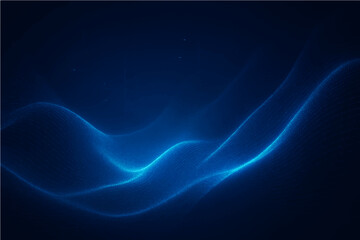 Abstract beautiful wave technology background with blue light digital effect corporate concept.
