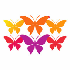 Obraz premium colorful butterflies isolated on white