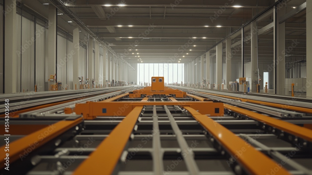 Poster sensor-based automation aligning smart vehicle panels on a synchronized conveyor