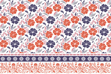 minimalist rose outline pattern, seamless floral border design, women fabric fashion texture, one line hand drawn flowers, wrapping paper style idea

