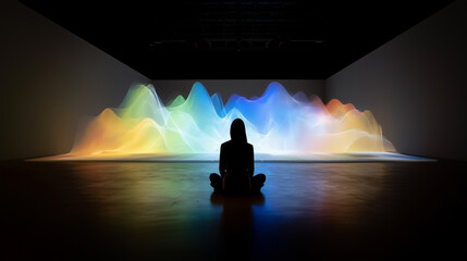 Generative design elements creating an algorithmic light show