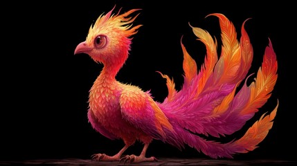 Fototapeta premium Colorful fantasy bird illustration