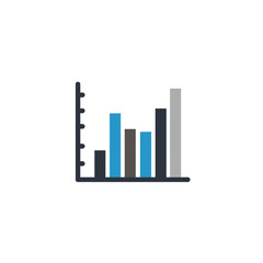 Data Visualization Bar Chart Icon Design, Simple Graph Illustration for Reports and Presentations