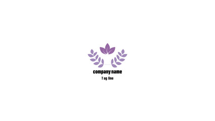 Elegant Purple Leaf Icon Vector Logo   Modern, Minimalist Nature-Inspired Design for Eco Brands, Wellness, or Creative Projects