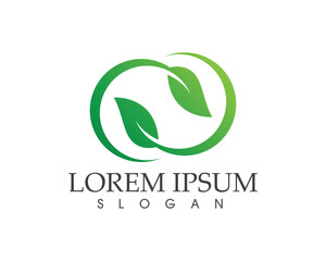 leaf green nature logo and symbol template Vector