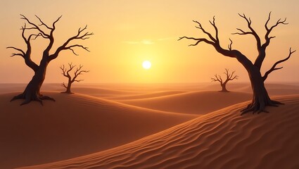 lonely tree in the desert