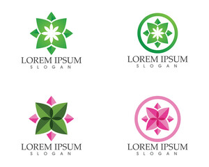 leaf green nature logo and symbol template Vector
