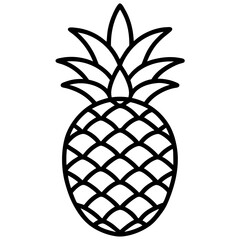 Obraz premium vector illustration of pineapple