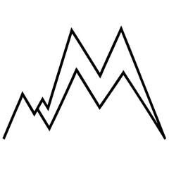 business graph with red arrow