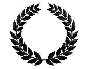 Obraz premium Black laurel wreath