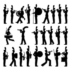 Marching Band silhouette 