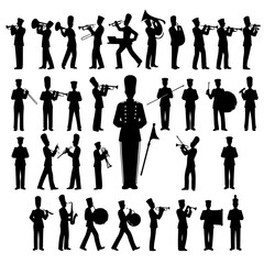 Marching Band silhouette 