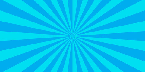 Abstract blue ray sunburst pattern colorful design. Vintage blue gradient sunrays illustration swirl grunge backdrop line texture background.	