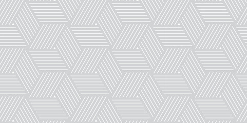 Abstract black minimal grid square line hexagons seamless hexagon polygonal pattern background vector. seamless bright white abstract honeycomb background.	