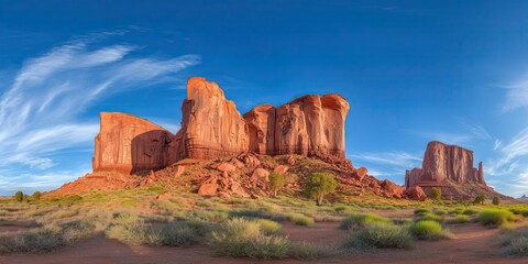 Fototapeta premium Majestic rock formations at monument valley landscape photography view
