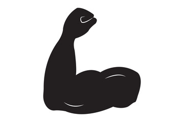 Biceps Muscle icon. Gym symbol, logo Vector illustration. Eps 10.