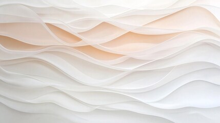 Subtle Curved Motion in Layered Cream Tones