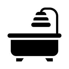 Obraz premium hotel bathroom glyph icon
