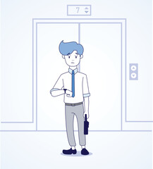 Man looking at his watch