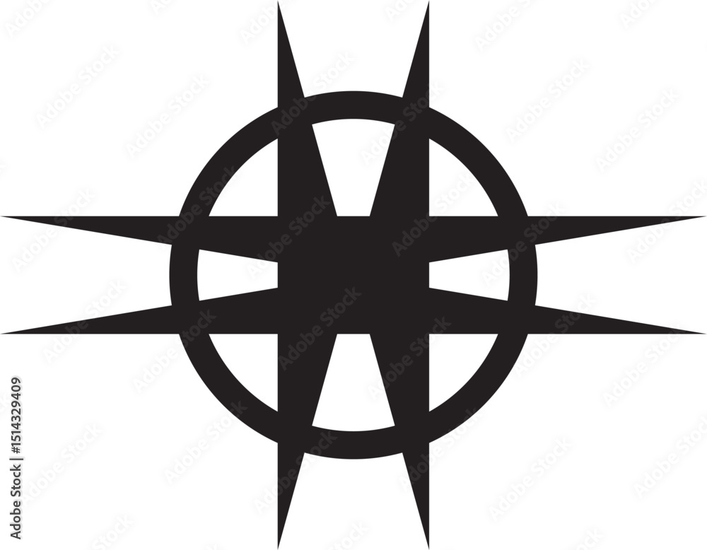 Poster star vector element design mono color