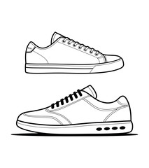sport shoes vector illustration