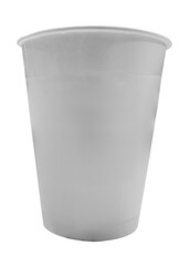 Disposable paper cup, commonly used for serving beverages like coffee, tea, and juices. Highlights sustainability and eco-friendly choices in consumption.